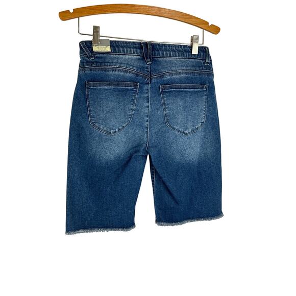 WIT & WISDOM AB SOLUTION HIGH RISE RETRO BERMUDA SHORTS IN BLUE NWT‎ SIZE 2 - Picture 3 of 11